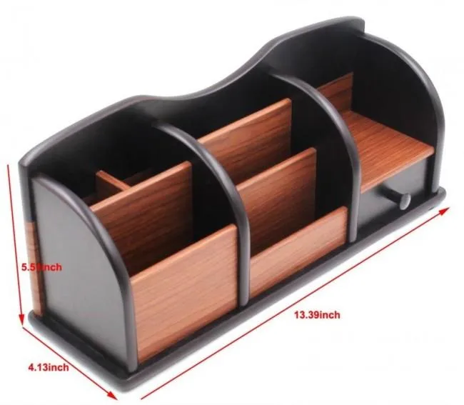 Wooden Pen Stand 7 Compartment Hx-1037